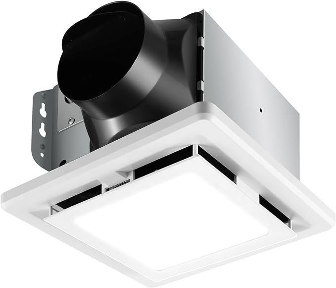 Bathroom Exhaust Fan with Light 110 CFM Quiet 6500K 800LM Household Ventilation by JOEAONZ