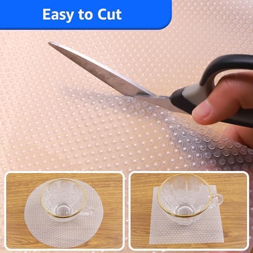 Clear Shelf Liners for Kitchen Cabinets: Waterproof Non-Adhesive Bathroom Shelf - Image 7