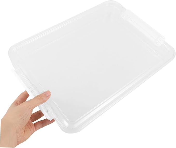 Flat Transparent File Storage Box Business Certificate Organizer - Image 5