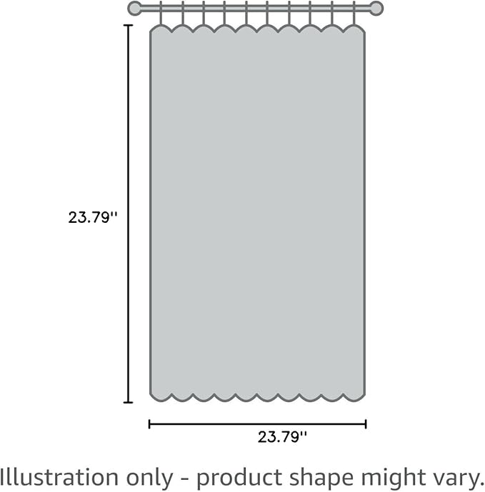 Home Queen White Waffle Bathroom Window Curtains, Water Repellent Rod Pocket - Image 10