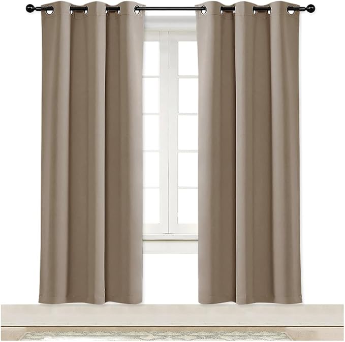 NICETOWN Taupe Curtain Blind for Bedroom, Single Panel, W42 x L72 inches by NICETOWN