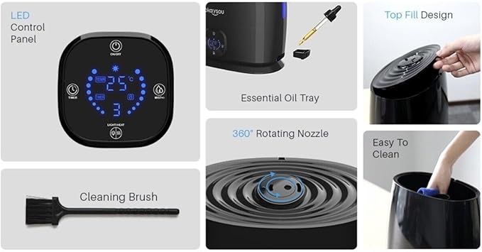 Okaysou Humidifiers, 6L Smart Humidifier and Diffuser - Image 8