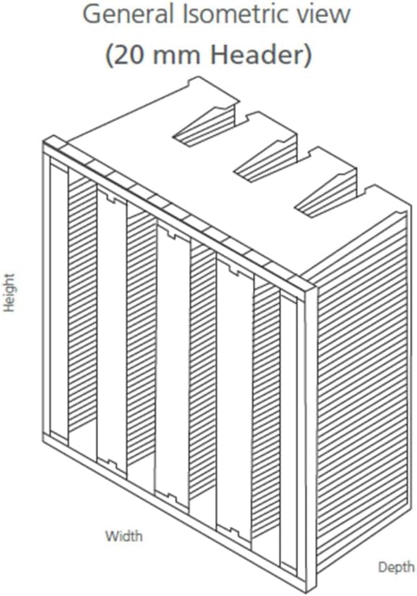 Mini Pleat Rigid Microglass V-Bank Air Filter 24x24x12 – MERV 14 ASHRAE 52.2 - Image 5