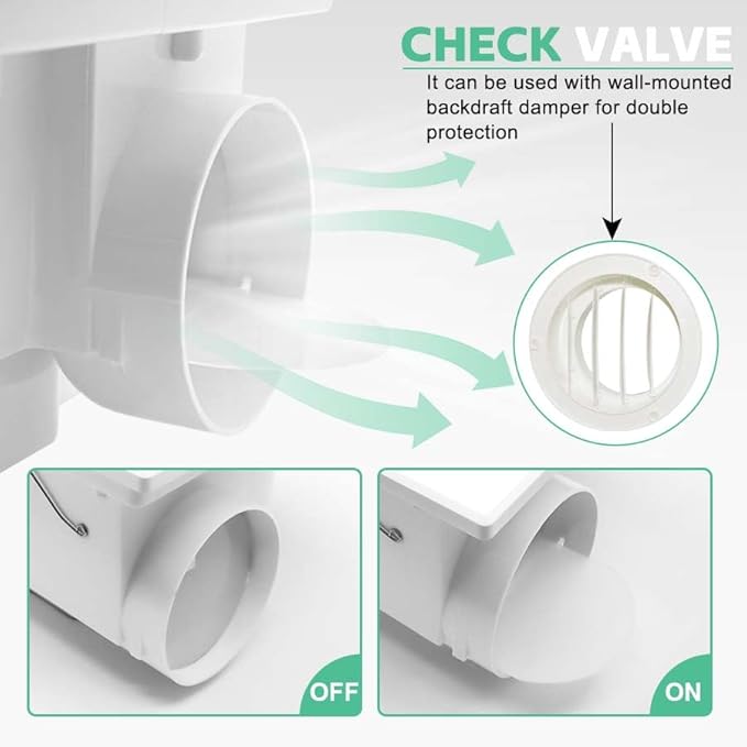 Bathroom Ventilation Fan with Light, With light color controller, 12W Square - Image 5