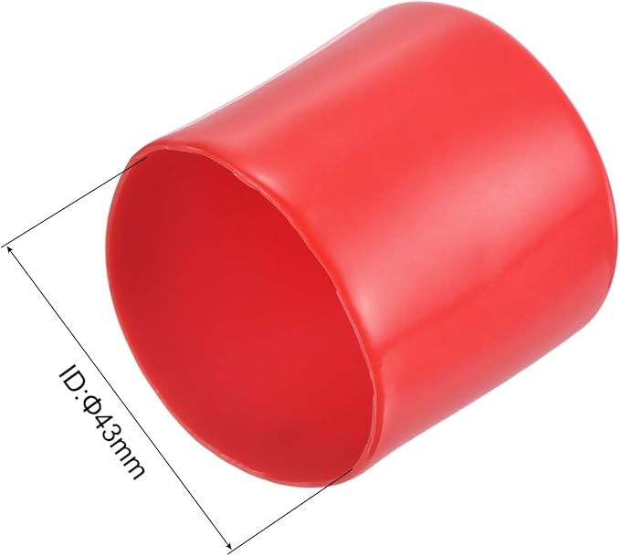 uxcell 20pcs Rubber End Caps 43mm ID Vinyl Round Tube Bolt Cap Cover Thread - Image 3