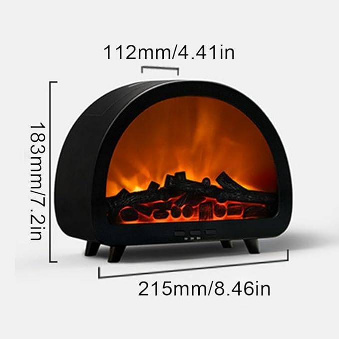 Fireplace Flame Air Diffuser Humidifier, 12 Colors Aromatherapy Essential Oil - Image 7