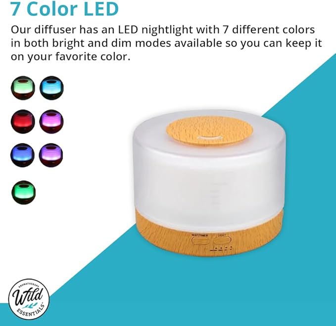 Wild Essentials 700ml Designer Large Room Essential Oil Diffuser, 5 in 1 - Image 3