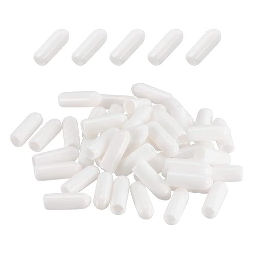 DMiotech 100 Pack 5mm ID White Screw Thread Protectors Rubber End Caps Bolt by DMiotech