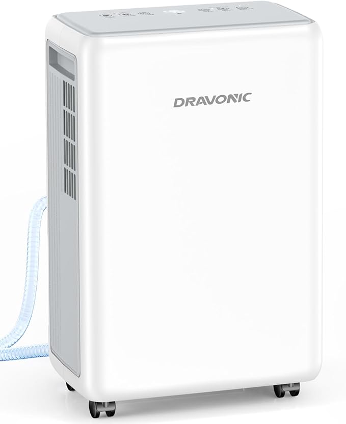 2000 Sq. Ft Dehumidifier for Basement, 30 Pint Dehumidifiers for Home, Bedroom by Dravonic