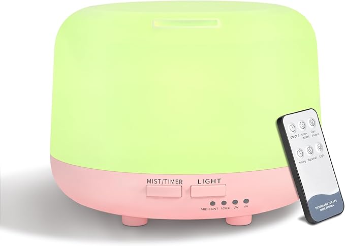 300ML Essential Oil Diffusesrs Remote Control, Aromatherapy Ultrasonic Diffuser by CHOUWEEK