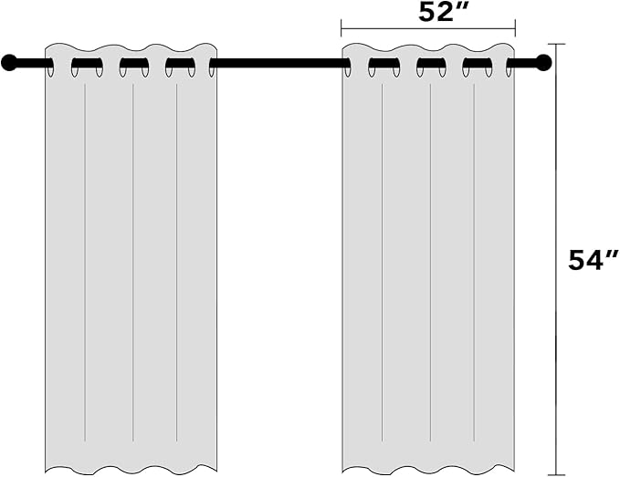 PrinceDeco 100% Blackout Curtains 54" Long Green Blackout Curtains - Image 7
