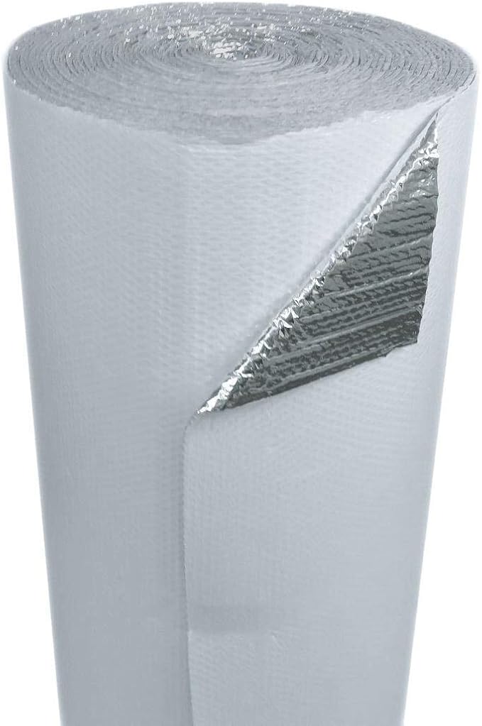 NASATECH White / Foil Double Bubble Reflective Insulation Radiant Barrier Roll - Image 6