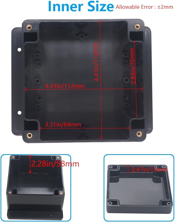 Project Box ABS Black Electrical Boxes IP67 Outdoor Waterproof Box Electronic - Image 5