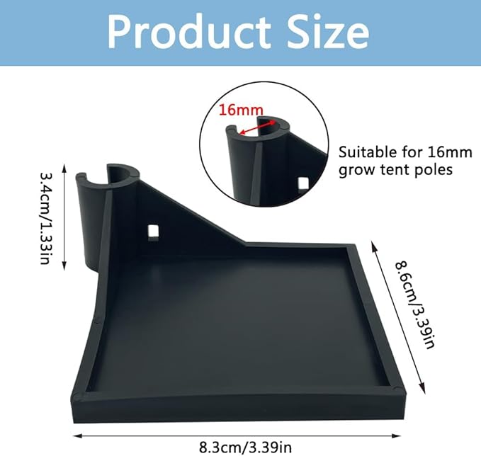 2 PCS Grow Tent Corner Shelf, 16 mm Grow Tent Accessories - Image 2