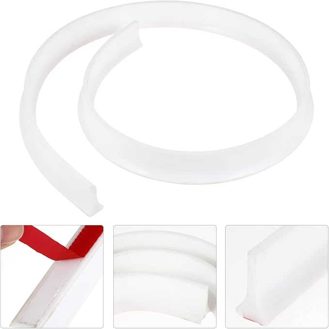 LIFKOME 2m Bathroom Strip Kitchen Desktop Strip Shower Water Blocker Edge Guard - Image 3