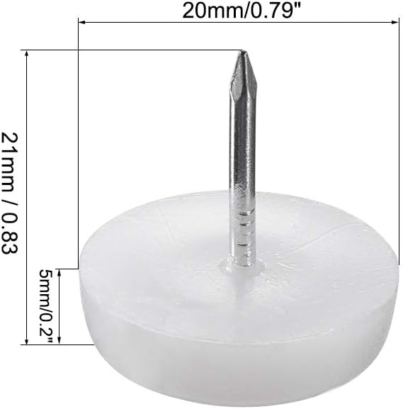 uxcell Furniture Feet Nail Plastic Glide Nails Chair Table Leg Protector Pads - Image 2