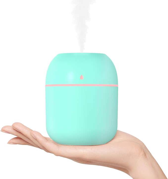 Portable Small Humidifier, USB Personal Desktop Humidifier by KOSGHO