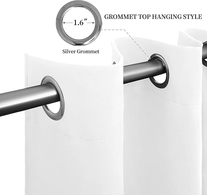 Easy-Going Curtains for Bedroom, Solid Thermal Insulated Grommet and Noise - Image 5