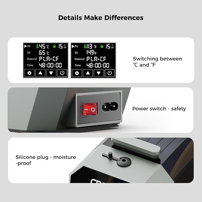 Creality Official Space PI Filament Dryer，3D Printer Filament Dryer Box - Image 6