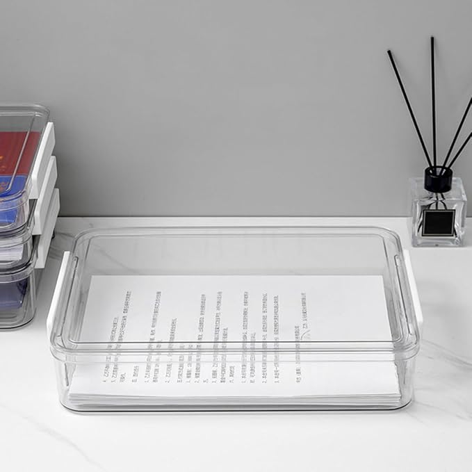TEHAUX 2pcs Document Organizer Storage Box Lightweight File Holder - Image 4