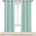 NICETOWN Curtain Blind for Bedroom, Single Panel, Aqua Blue, W42 x L72 inches by NICETOWN