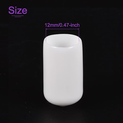 DMiotech 100 Pack 12mm ID White Screw Thread Protectors Rubber End Caps Bolt - Image 4