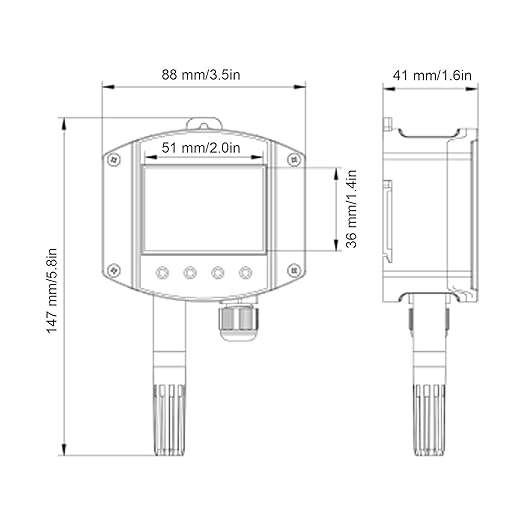 485 Temperature Humidity Transmitter High Accuracy LCD Display Temperature - Image 4
