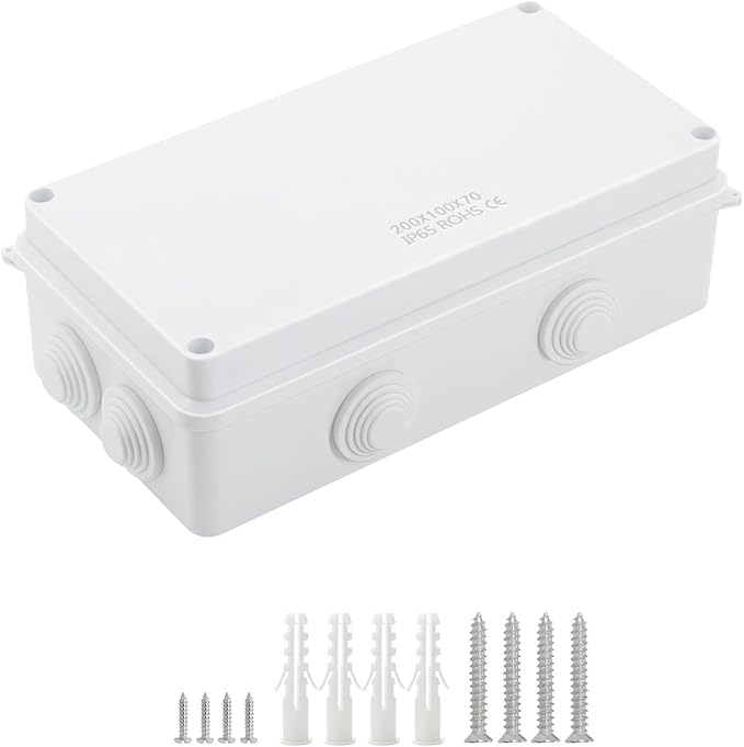 LeMotech ABS Plastic Dustproof Waterproof IP65 Junction Box Universal by LeMotech