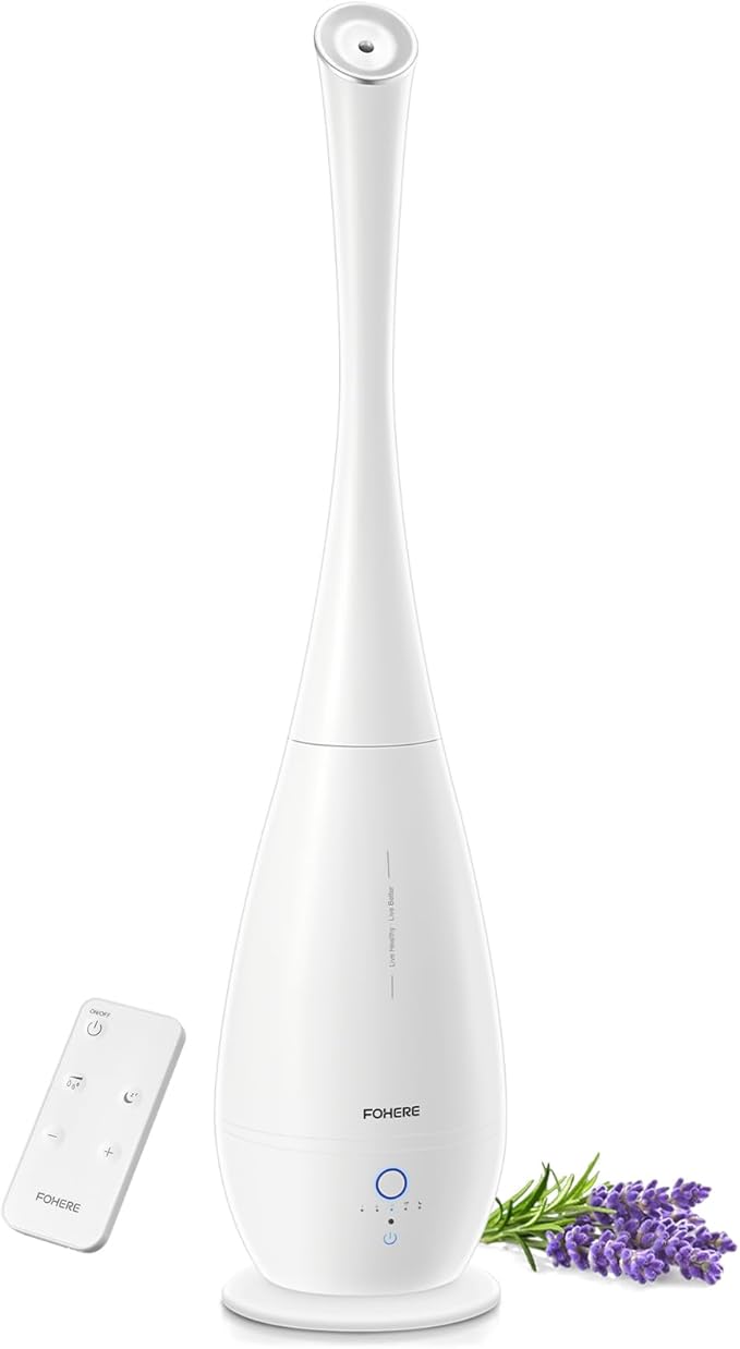 FOHERE Humidifiers for Bedroom Large Room, 5L Cool Mist Quiet Humidifier 48H by HOME