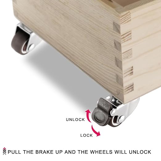 1.25" Small Caster Wheels Set of 4, Low Profile 360 Degree Swivel Casters - Image 4