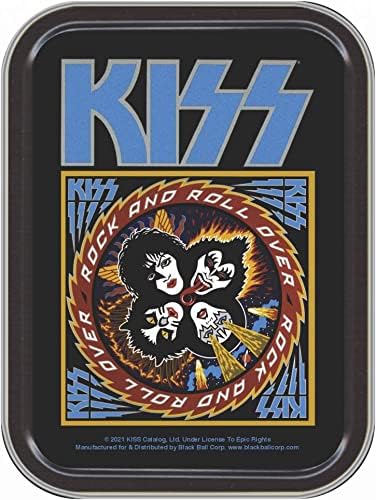 KISS Rock N Roll Over Storage Container 4.37" L x 3.5" W x 1" H by Stash+Tins