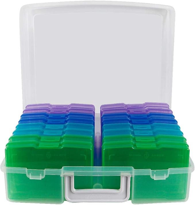 novelinks Transparent 4" x 6" Photo Organizers and Photo Storage Box by novelinks
