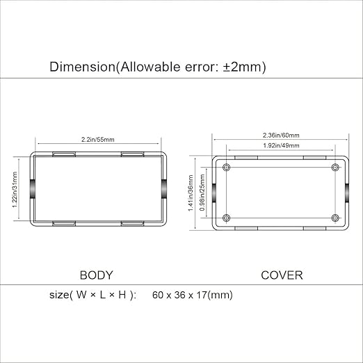 LeMotech Project Box 5 Pieces ABS Plastic Electrical Project Case Small - Image 7