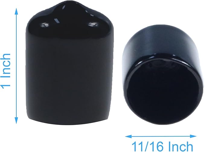 Acocony 11/16 Inch Rubber Cap Round Rubber End Caps PVC Flexible Protector - Image 2
