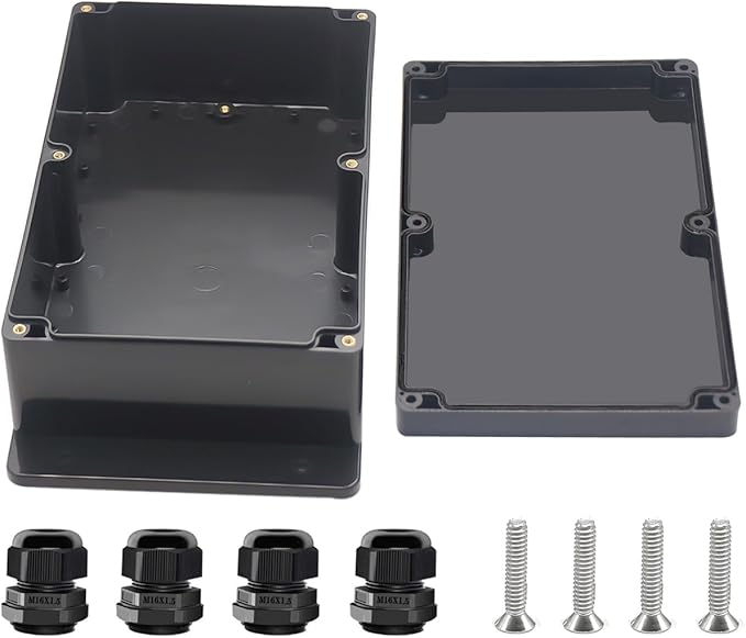 Project Box ABS Black Electrical Boxes IP67 Outdoor Waterproof Junction Box by Otdorpatio
