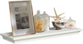 AHDECOR White Floating Shelves Wall Mounted, Deeper Wall Storage Shelf by AHDECOR