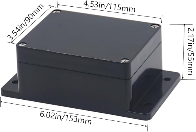 Project Box ABS Plastic Black Electrical Boxes IP65 Waterproof DIY Electronic - Image 2