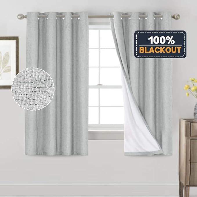 PrinceDeco Blackout Curtains 63 Inch Length Short Blackout Curtains 2 Panels - Image 6