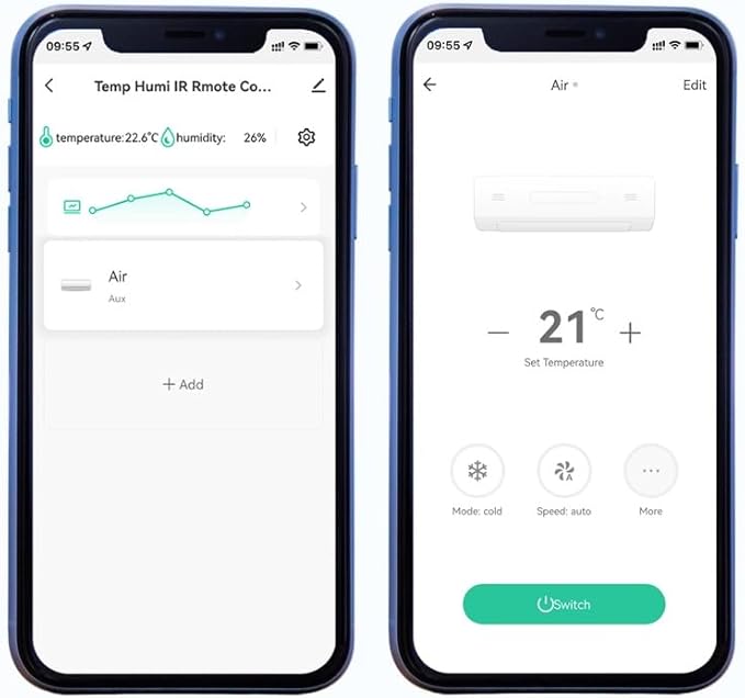 WiFi Temperature Humidity Monitor and Smart IR Remote Control Home House - Image 3
