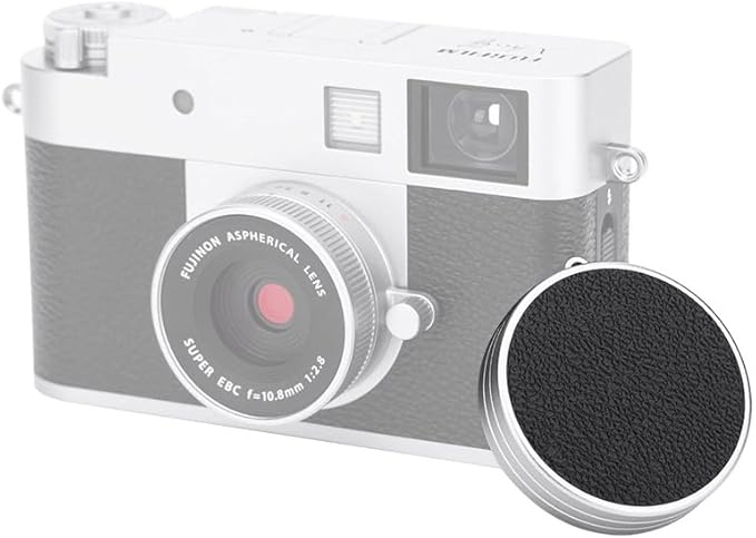 Fuji X Half Leather Texture Lens Cap, Aluminum Anti-Dust Anti-Scratches - Image 4
