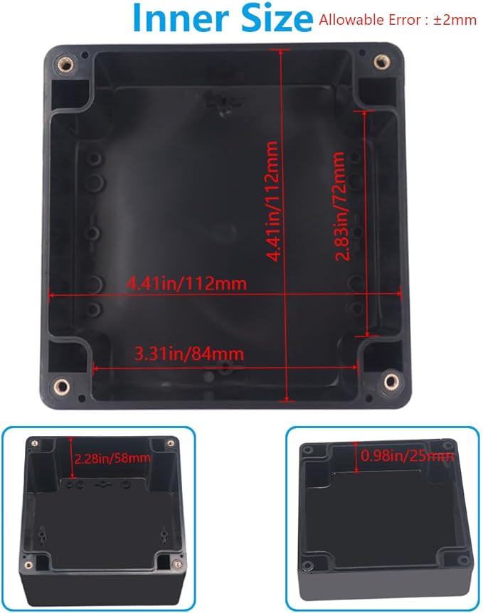 Project Box ABS Black Electrical Boxes IP67 Outdoor Waterproof Box Electronic - Image 5
