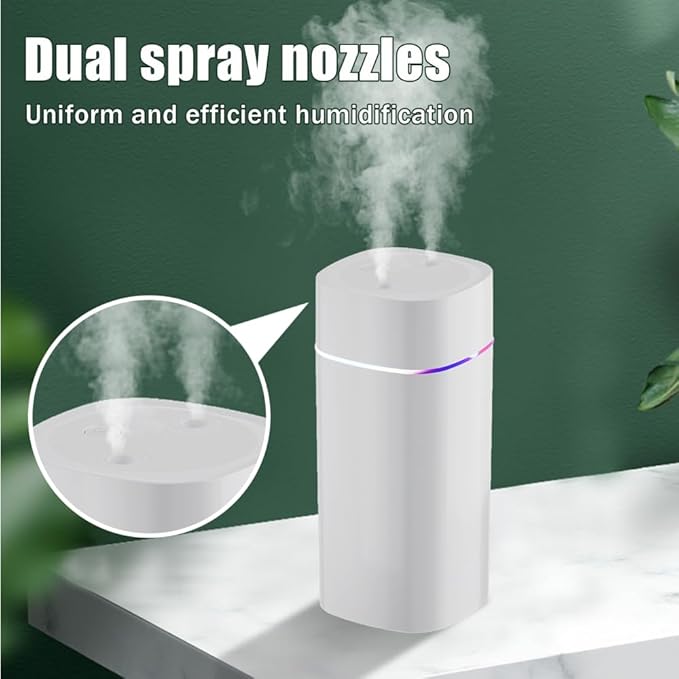 DONGKER Mini Humidifier, 600ml Dual Channels USB Quiet Humidifier - Image 2