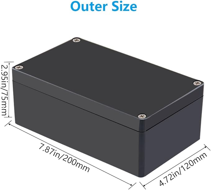 Project Box ABS Black Electrical Boxes IP67 Outdoor Waterproof box Electronic - Image 2