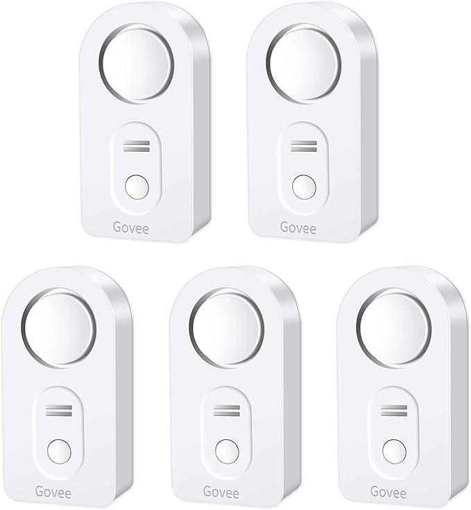 Govee Water Leak Detectors 5 Pack, 100dB Adjustable Audio Alarm Sensor by Govee