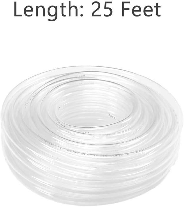 Eastrans 25ft x 5/8" ID Clear Vinyl Tubing, Flexible Hybrid PVC Tubing Hose - Image 6