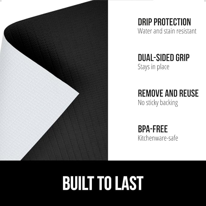 GORILLA GRIP DripGuard Shelf Liner, Non-Adhesive Drawer and Kitchen Cabinet - Image 2