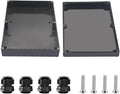 Project Box ABS Black Electrical Boxes IP67 Outdoor Waterproof Box Electronic by Otdorpatio