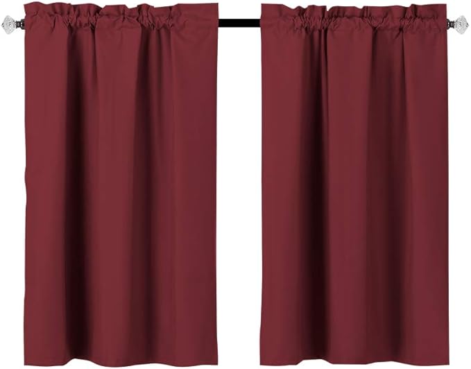 Easy Home 2 Panels Blackout Tier Curtain - Image 2