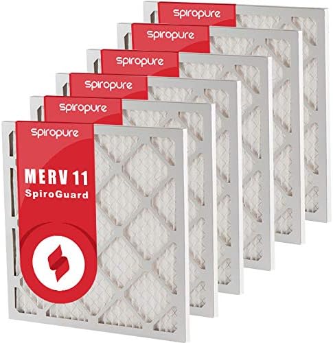 SpiroPure 9.5x9.5x1 MERV 11 Pleated Filter Air Filters Made in USA by SpiroPure