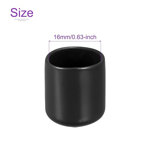 DMiotech 20 Pack 5/8" ID Black Screw Thread Protectors Rubber End Caps Bolt - Image 4